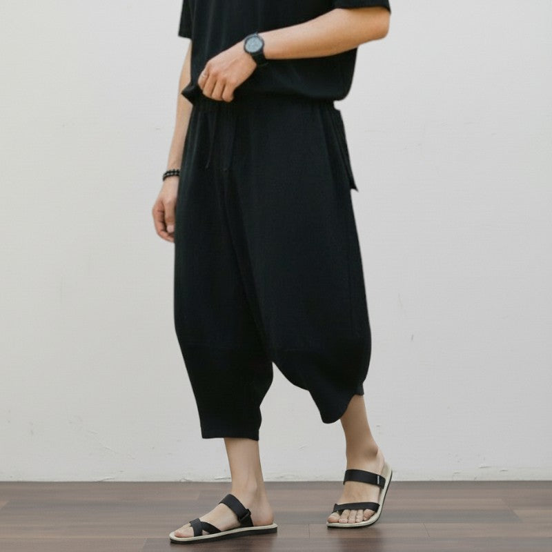 Pantalon japonais court homme