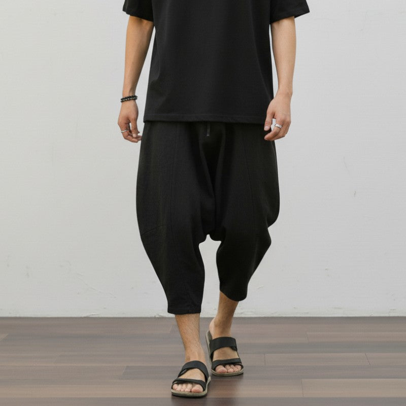 Pantalon japonais court homme
