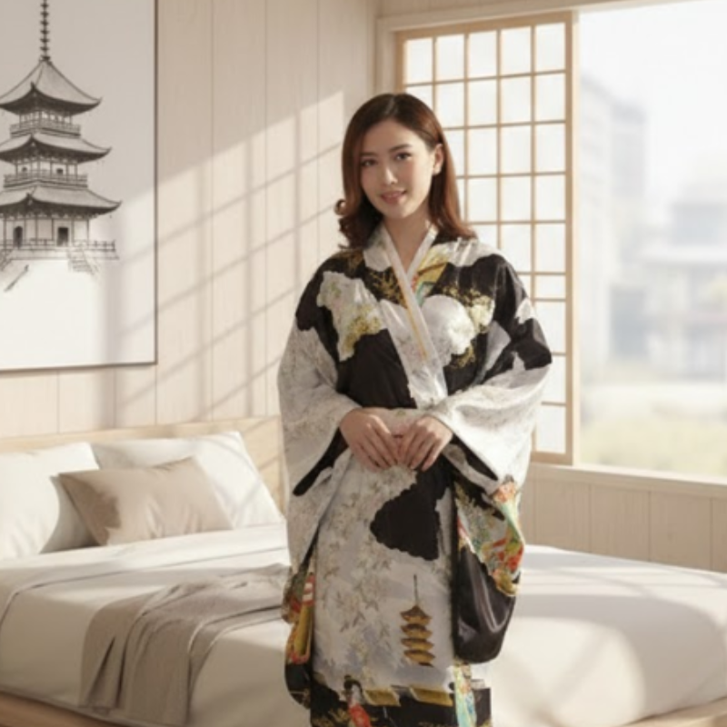 Kimono femme long oriental