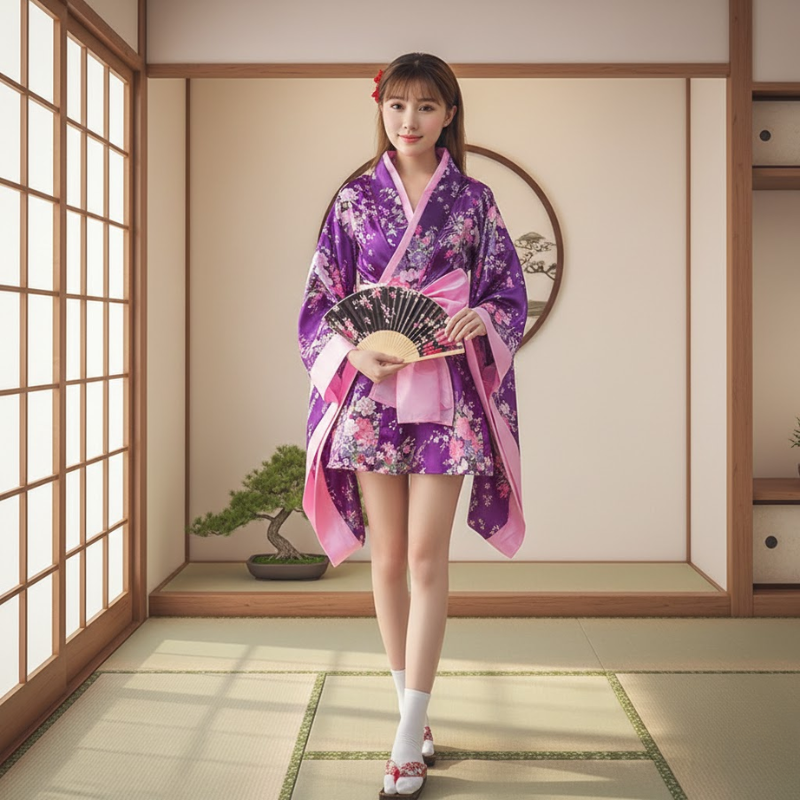 Robe fleurie japonaise