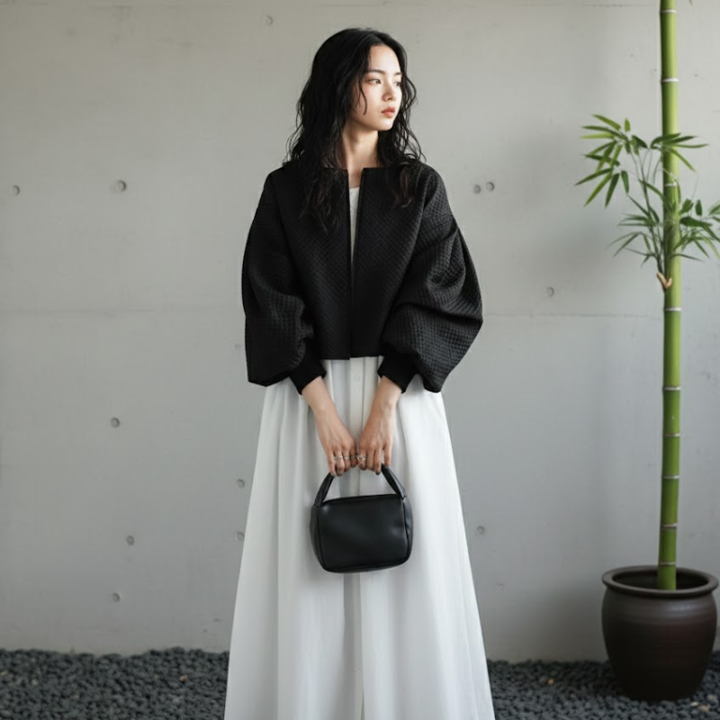 Veste japonaise femme noire