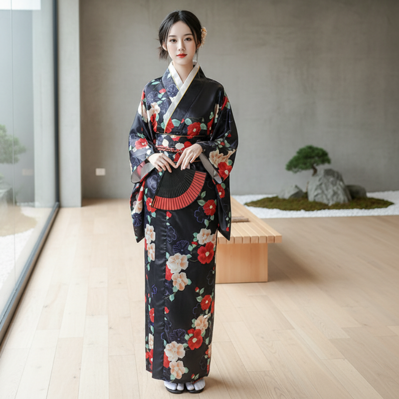 Peignoir kimono femme long