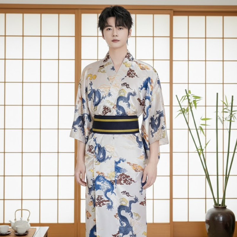 Robe de chambre kimono homme