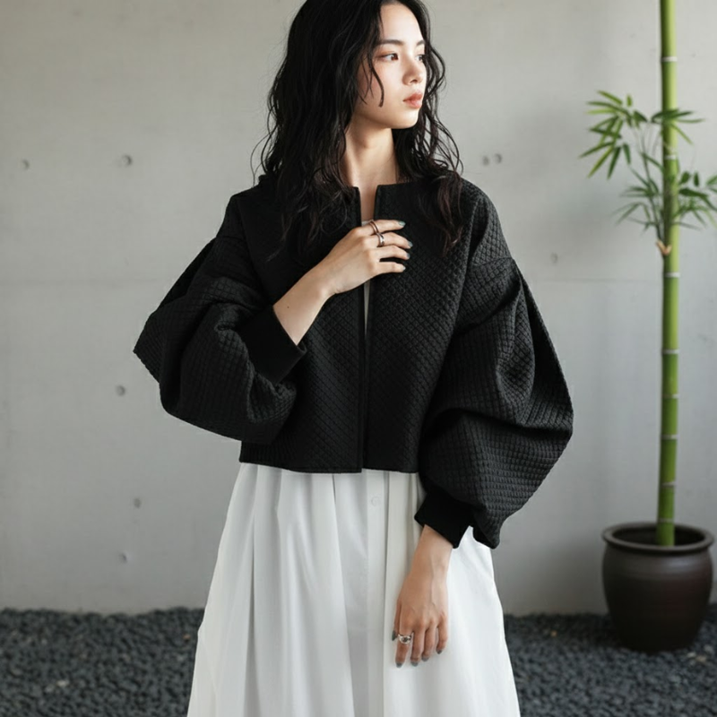 Veste japonaise femme noire