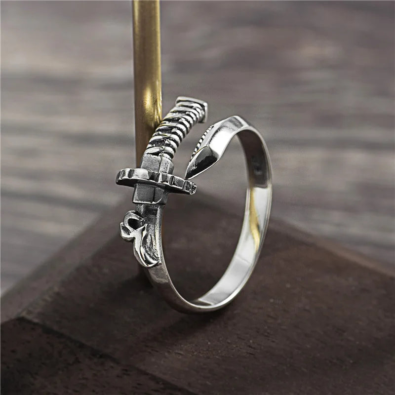 Bague Katana en Argent ’Hikari’ - redimensionnable