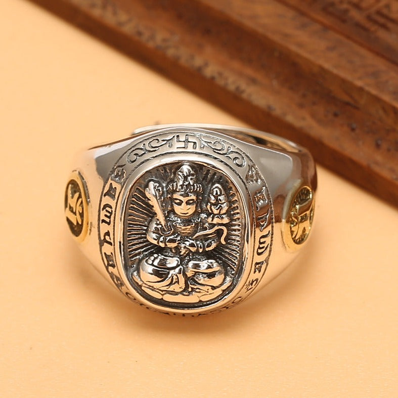 Bague Tibétaine Argent - 55