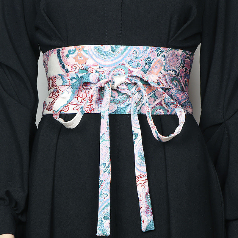 Ceinture Kimono Japonais Femme - Bleu
