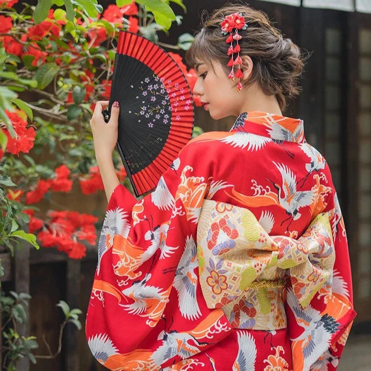 Ceinture Obi Tissu - Jaune