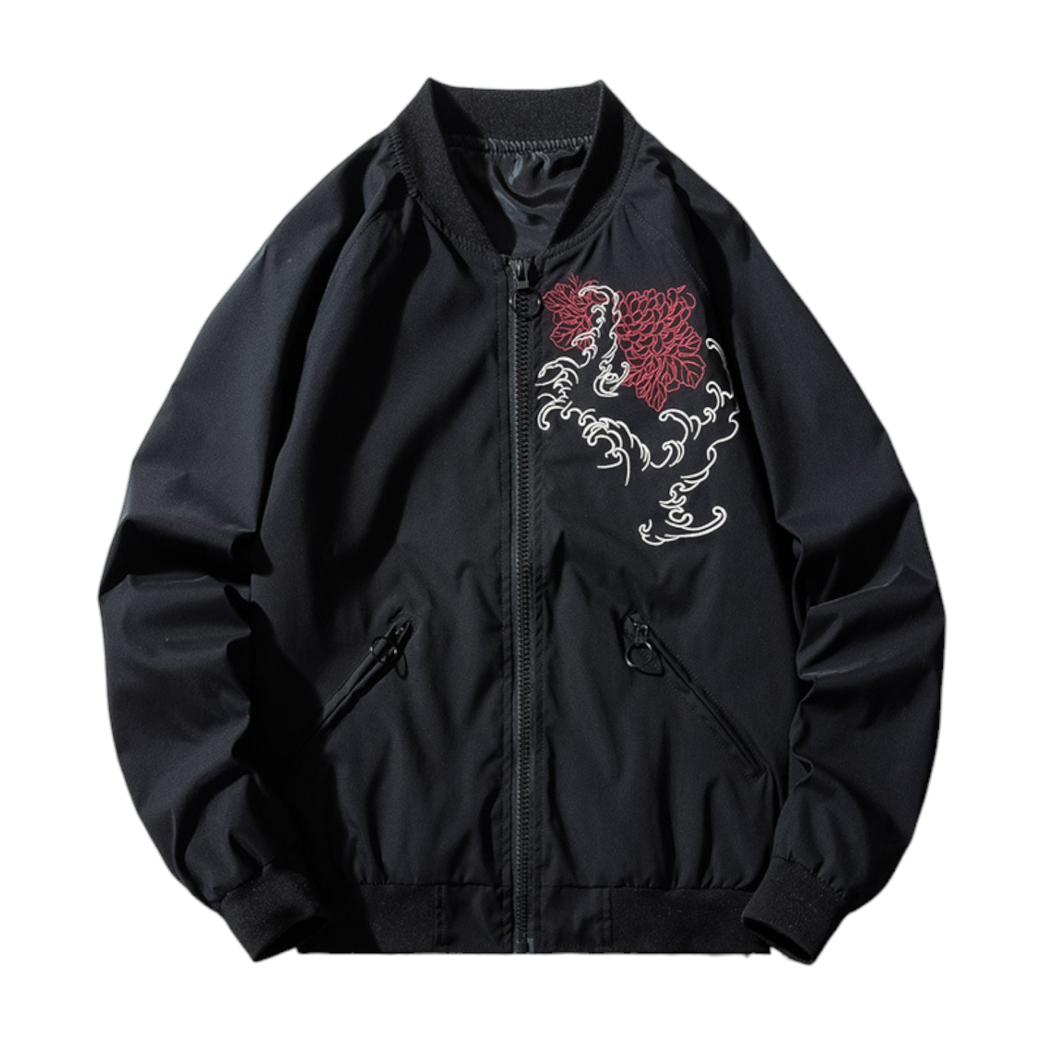 Dragon Motif Bomber Jacket