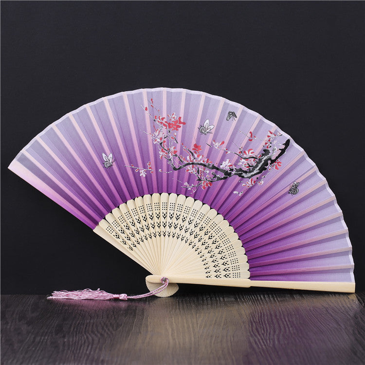 Éventail Soie Japonais - Violet