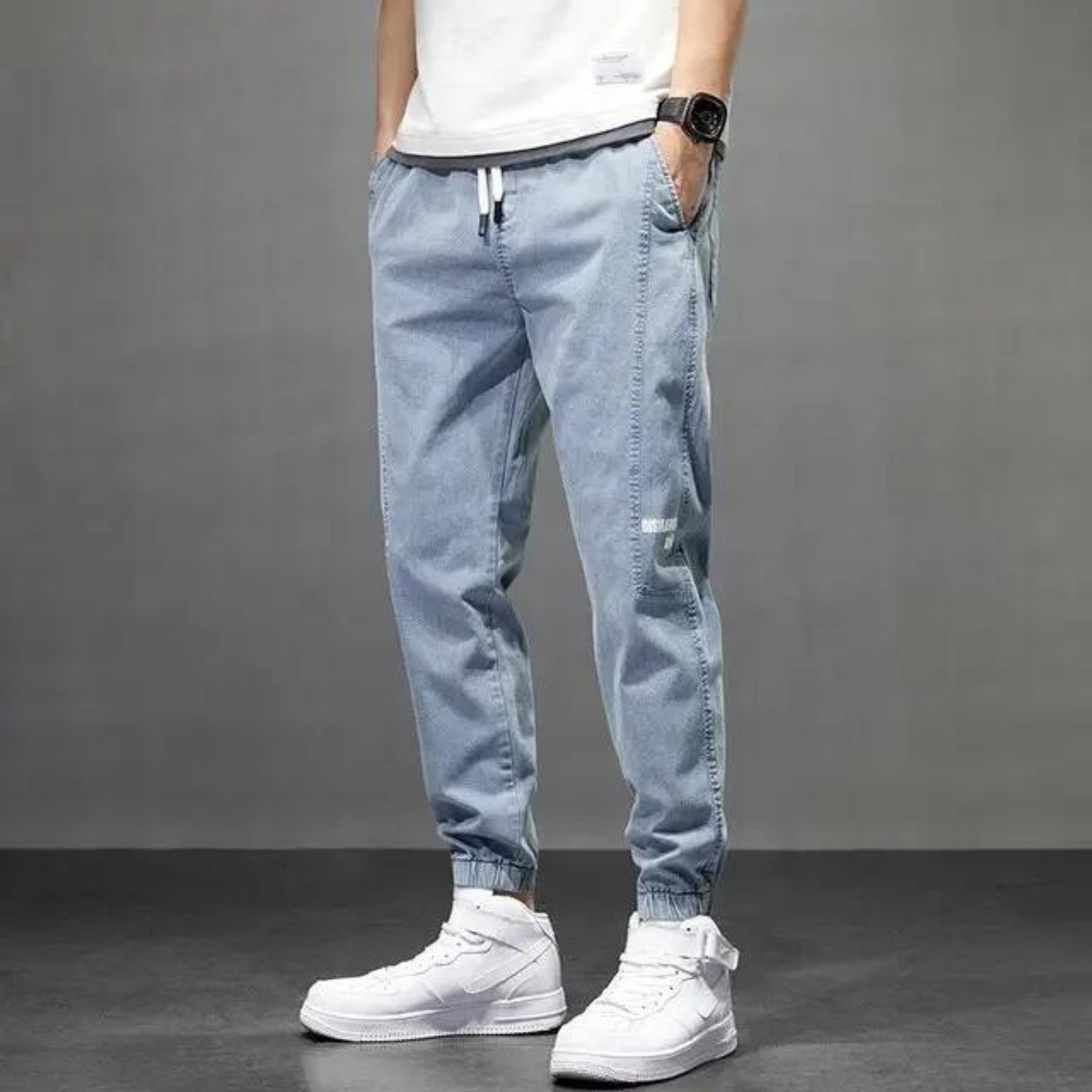Jean Taille Élastique Homme - Bleu / M