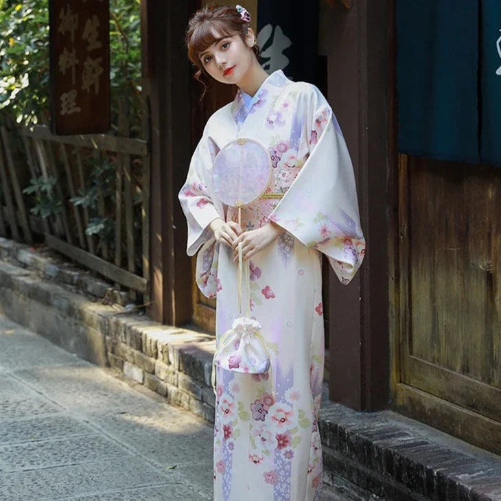 Kimono Japonais Beige - S