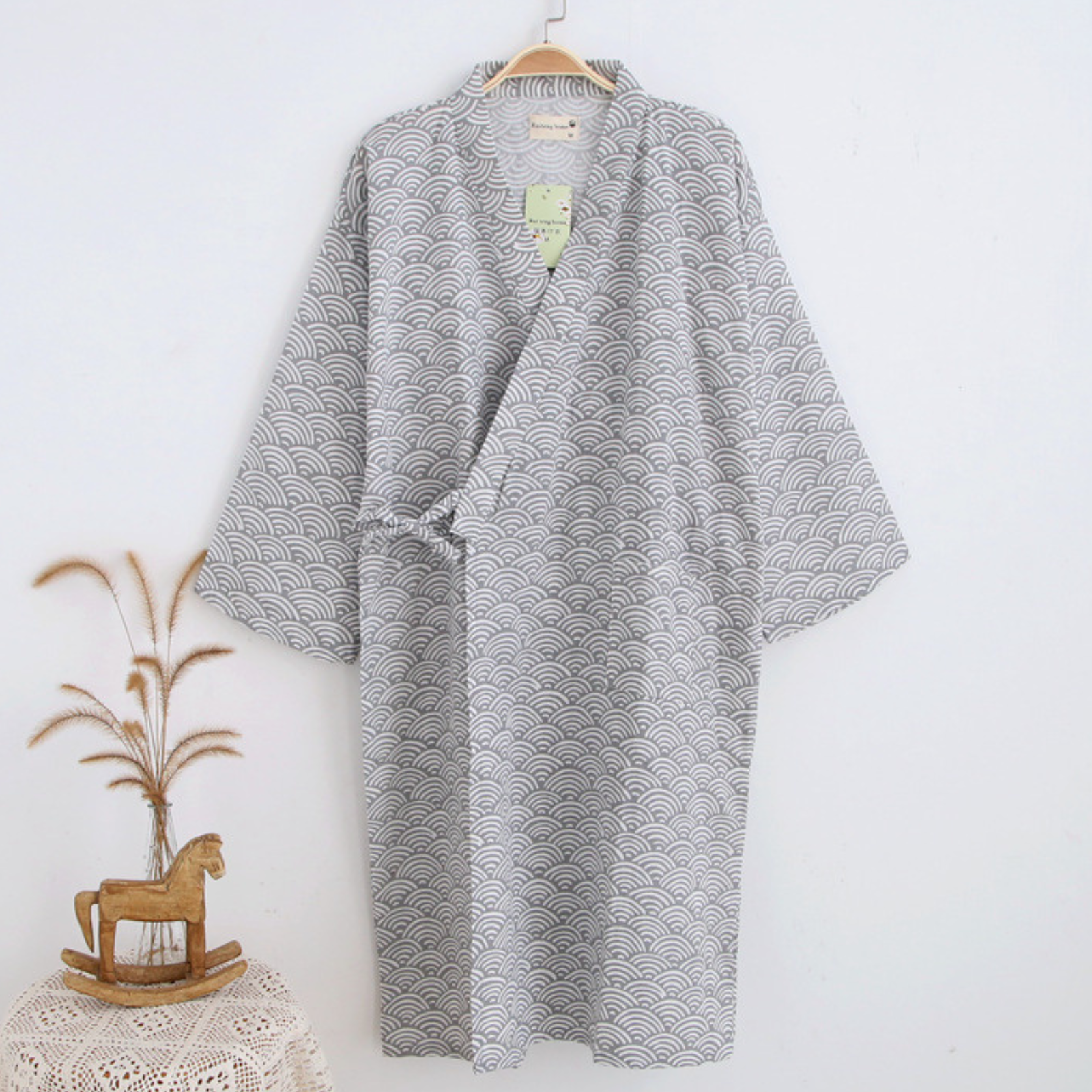 Kimono Pyjama Japonais Homme - Gris / M