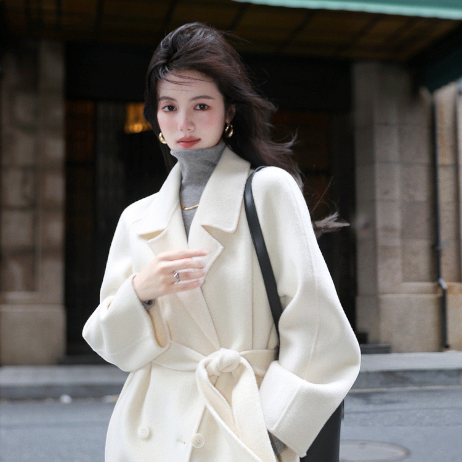 Manteau kimono blanc
