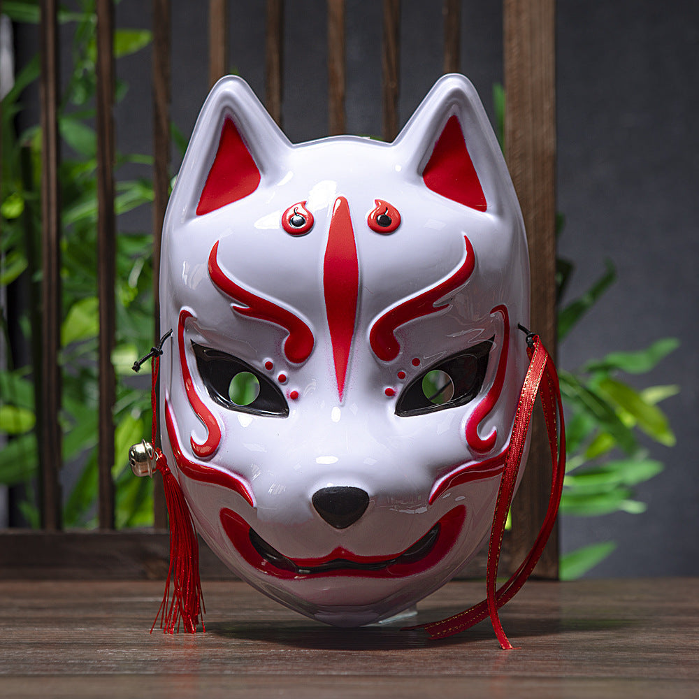 Masque Traditionnel Japonais Kitsune ’Hoshi’ - Blanc