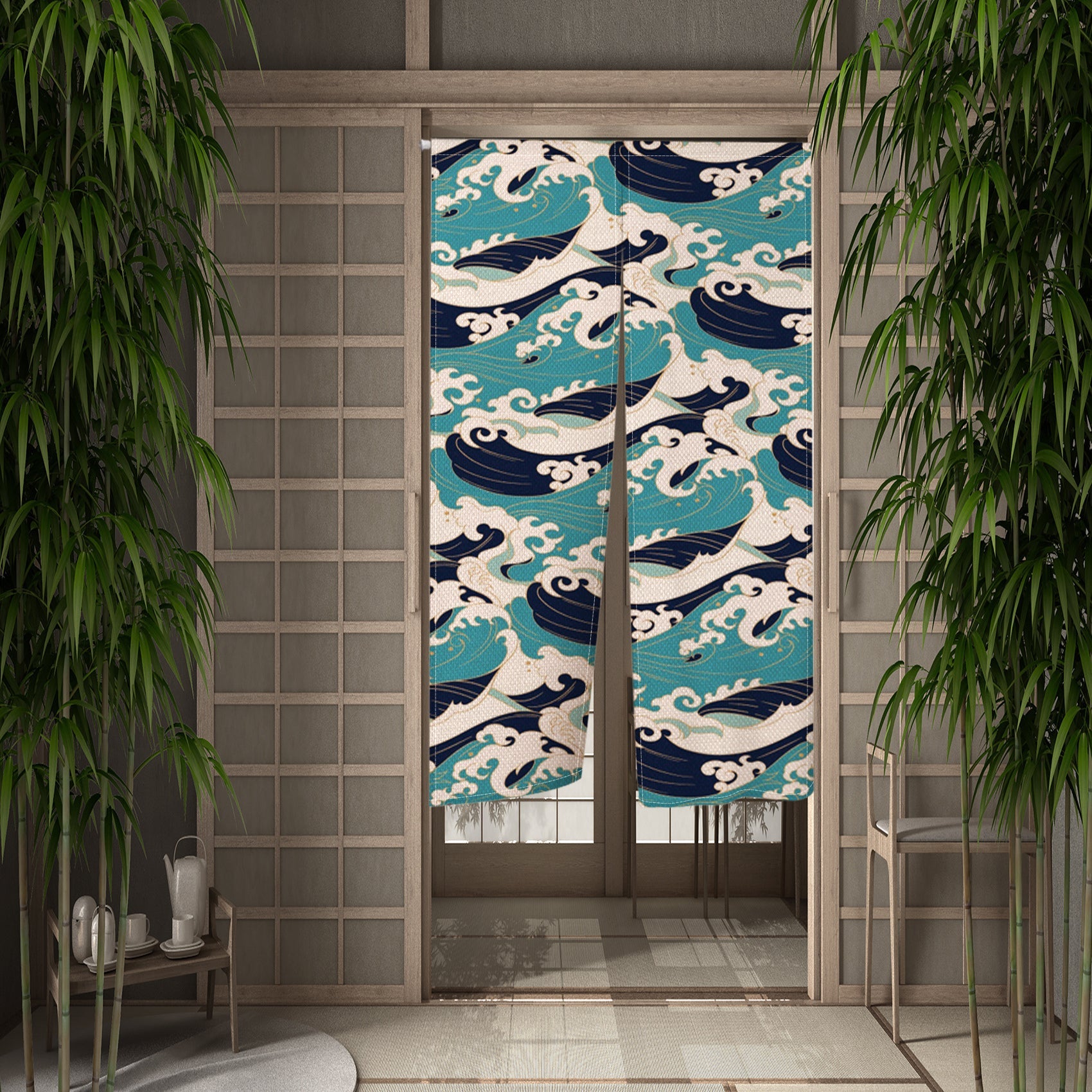 Noren Japonais ’Kumo’ - 1 / 55x90cm