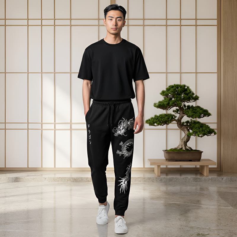 Pantalon motif japonais