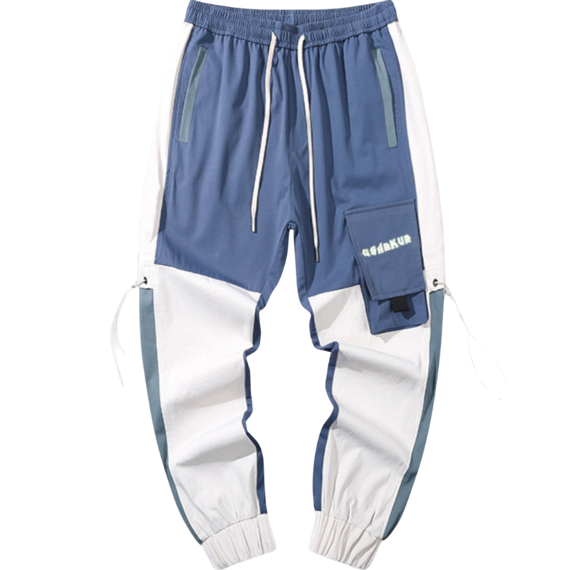 Pantalon Cargo Bicolor - Bleu / S