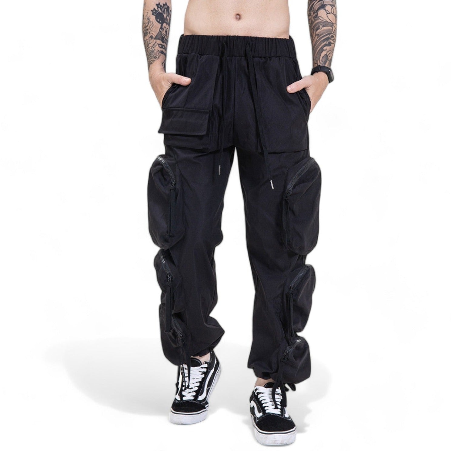 Pantalon Cargo Homme Multi Poches - Noir / M