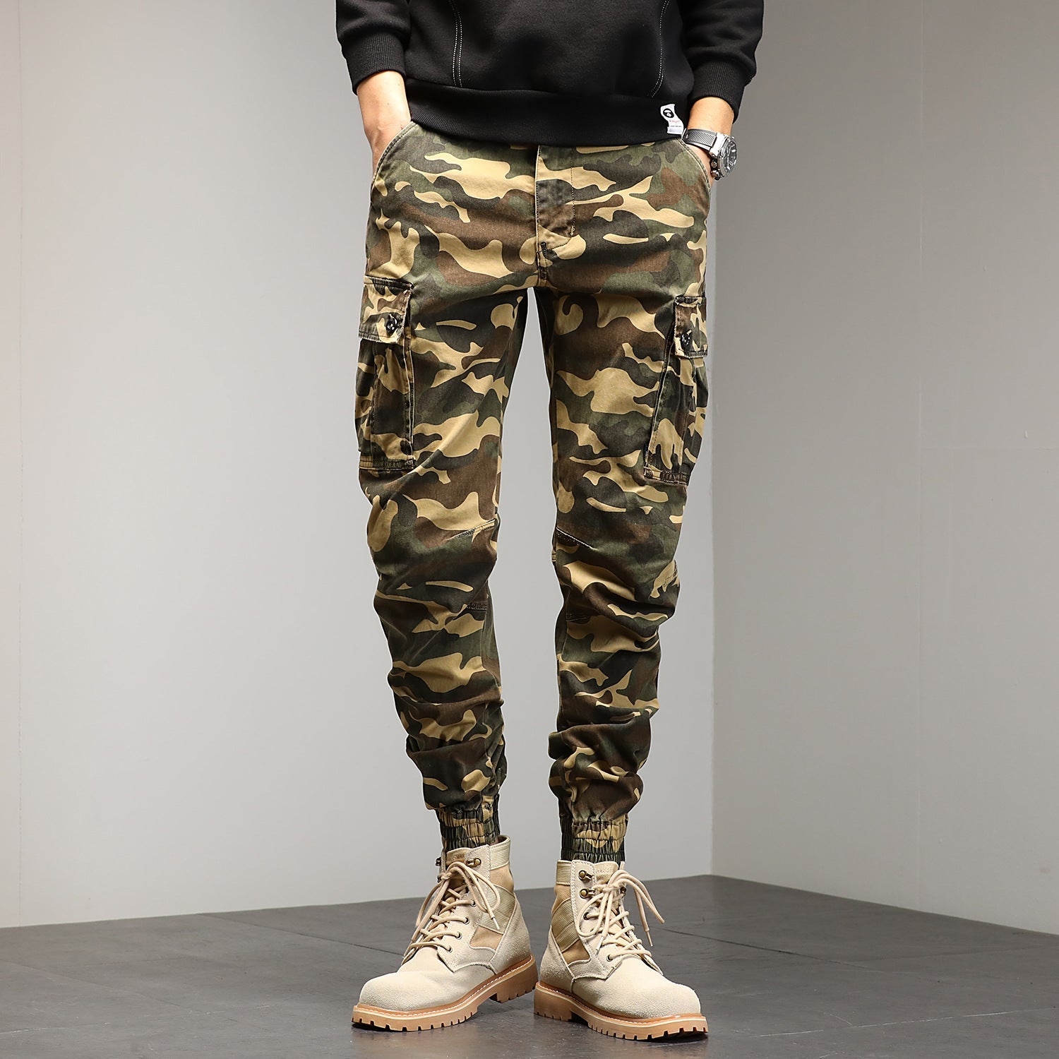 Pantalon Cargo Slim Militaire