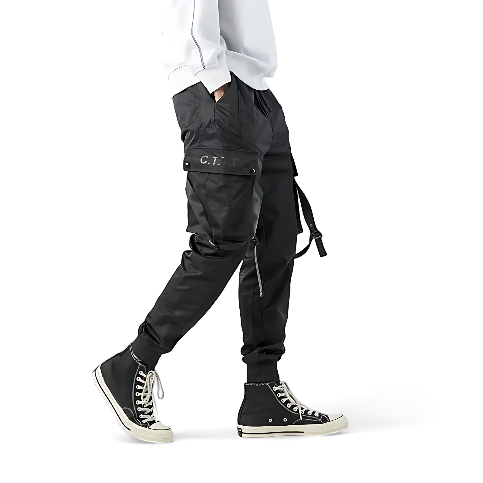Pantalon Cargo Slim Noir