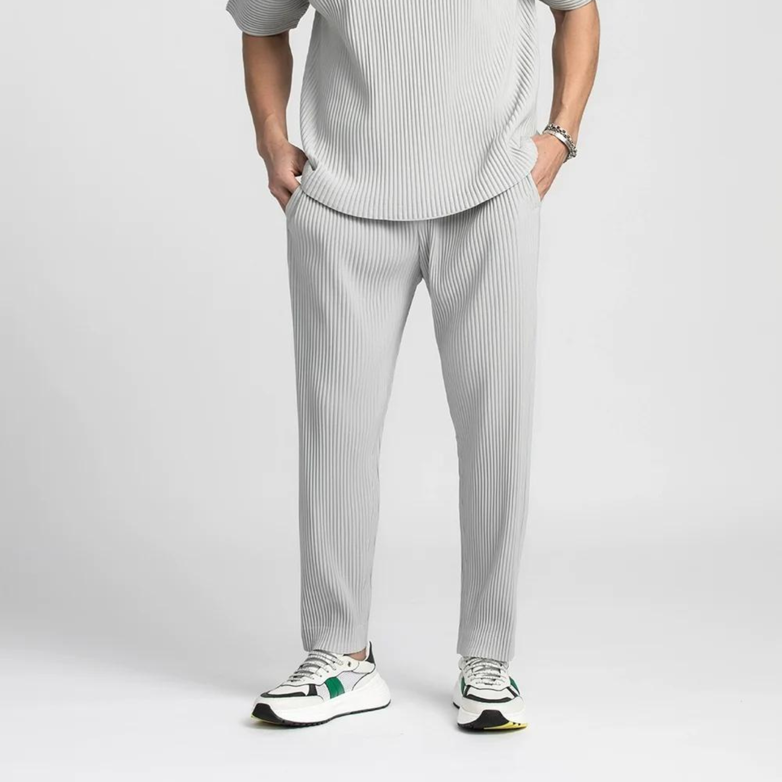 Pantalon Style Coréen - Gris / S