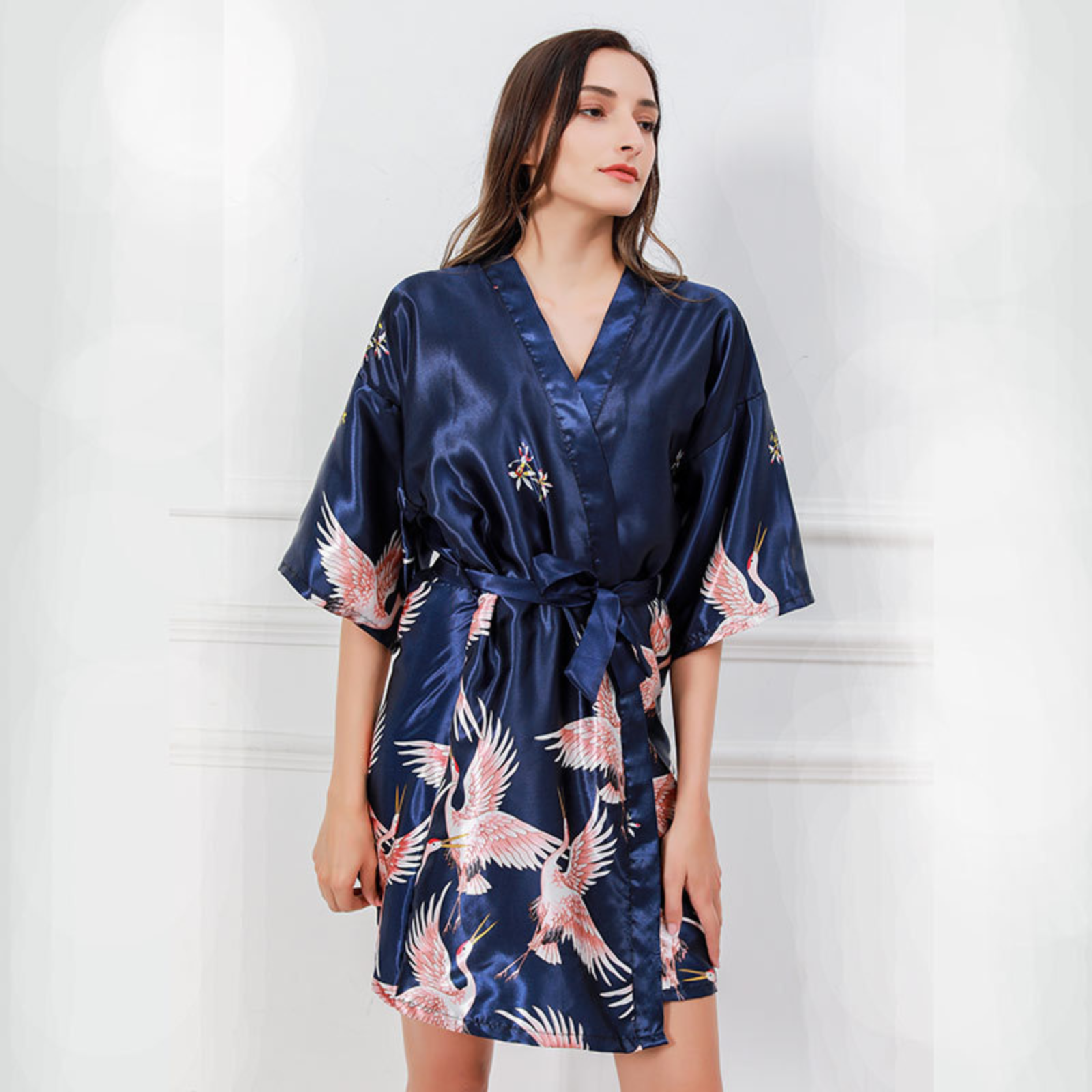 Pyjama Kimono Satin Femme