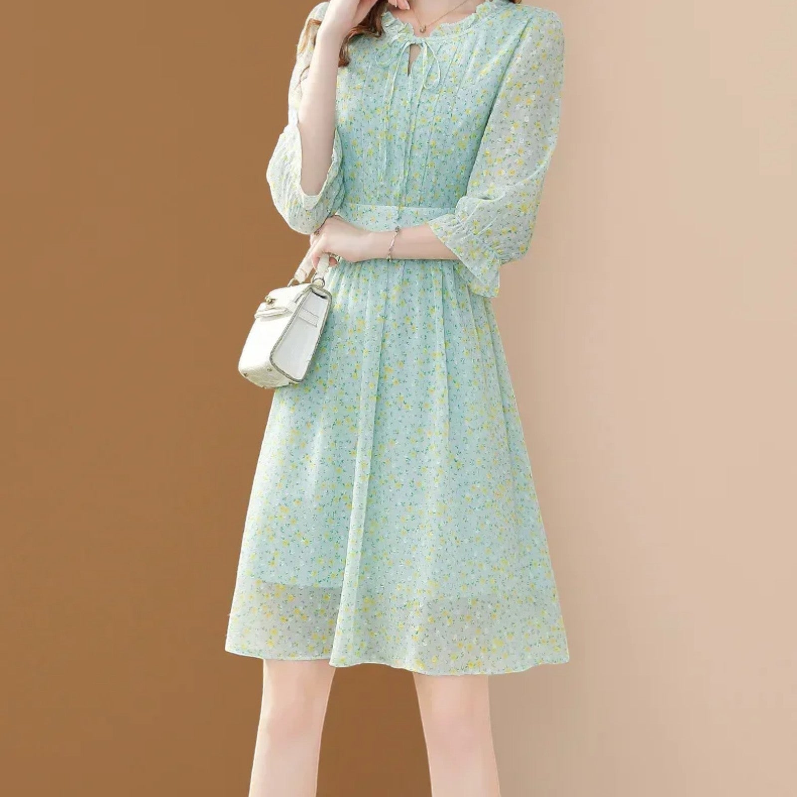 Robe Imprimé Japonais - Vert / S