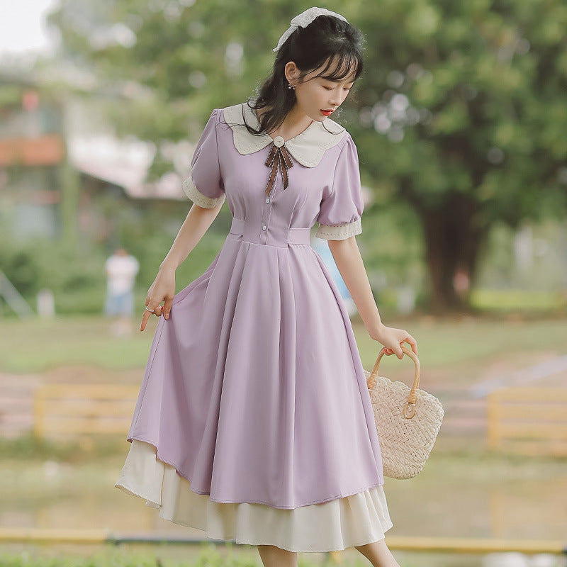 Robe Style Japonaise ’Akiko’ - Violet / S