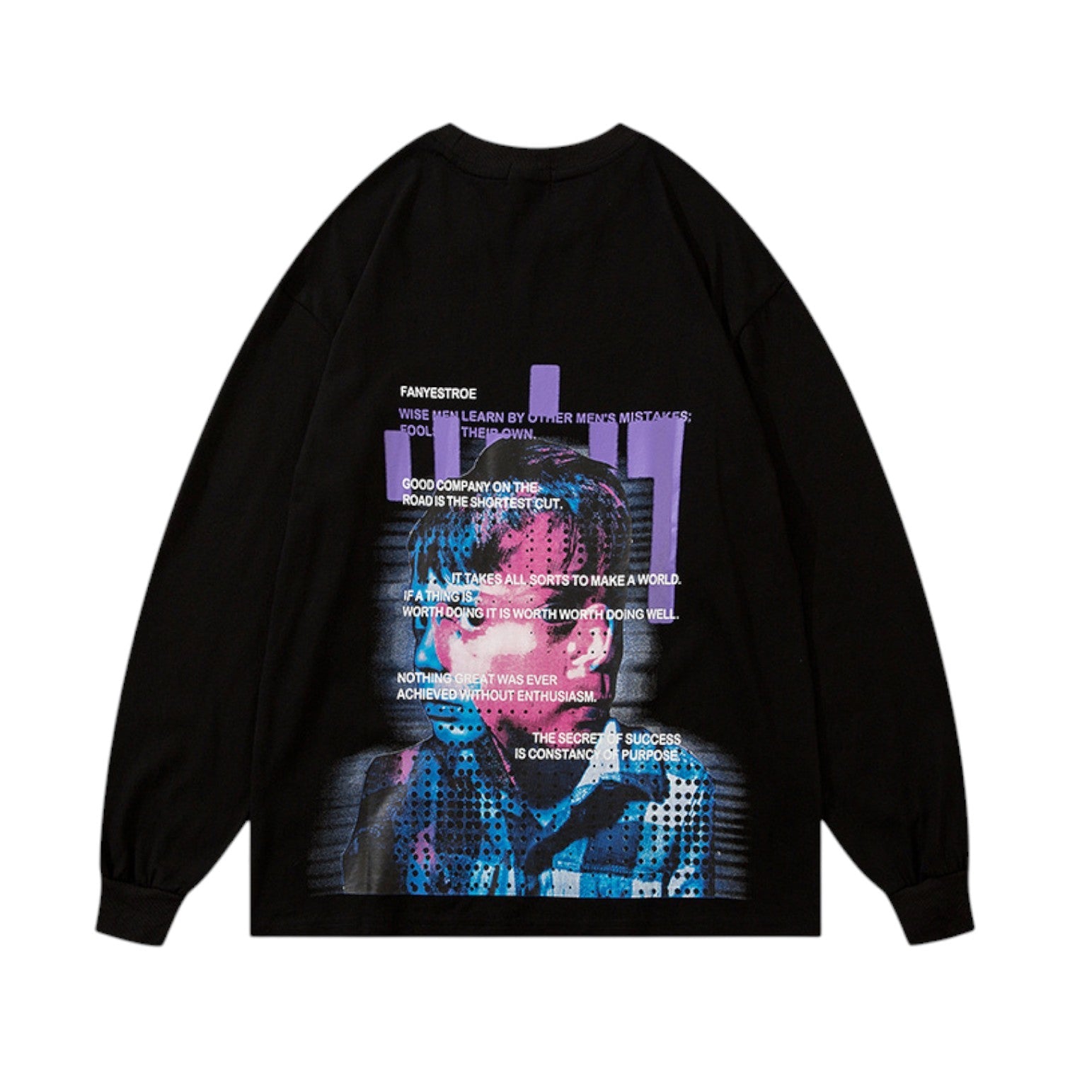 Sweatshirt Japonais Cyberpunk ’Nerdz’ - Noir / M