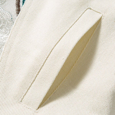 Veste en Jean Broderie Floral ’OJK711’