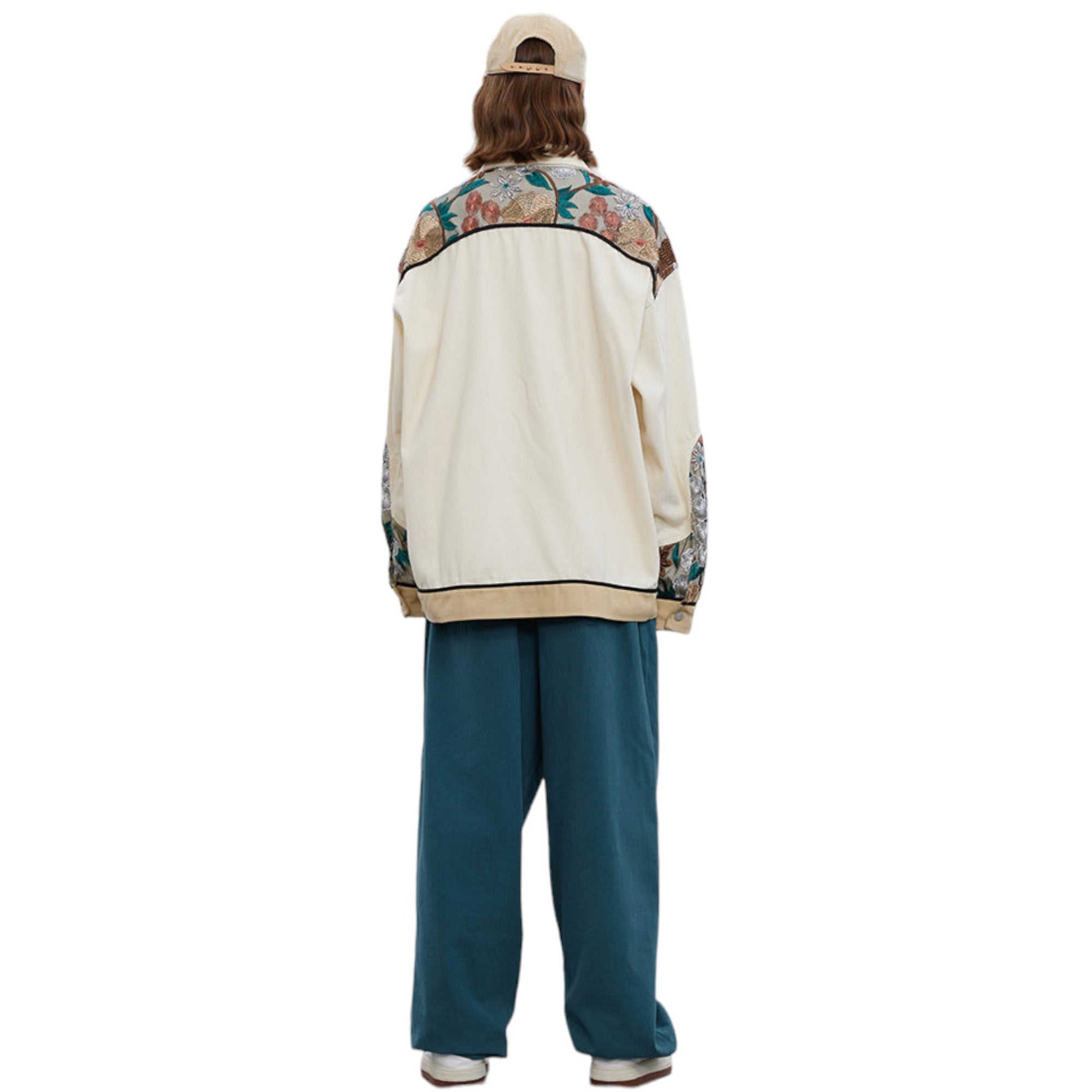 Veste en Jean Broderie Floral ’OJK711’