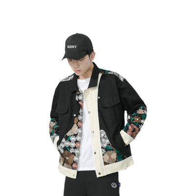 Veste en Jean Broderie Floral ’OJK711’