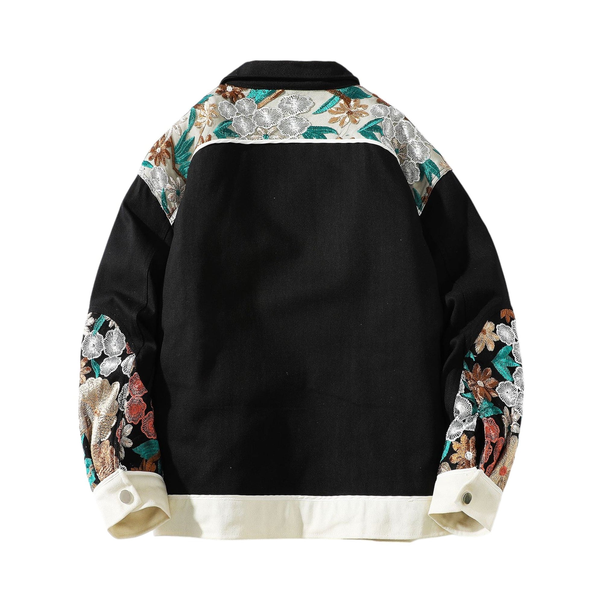 Veste en Jean Broderie Floral ’OJK711’