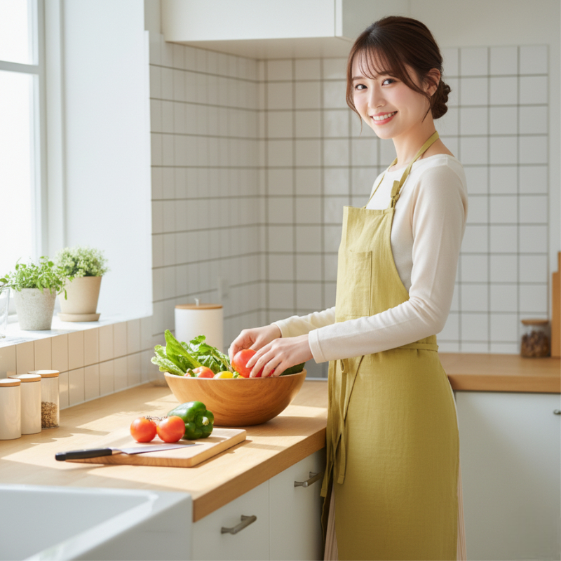 Tablier lin japonais