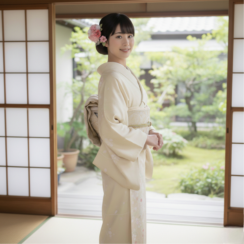 Bijoux fleur kanzashi