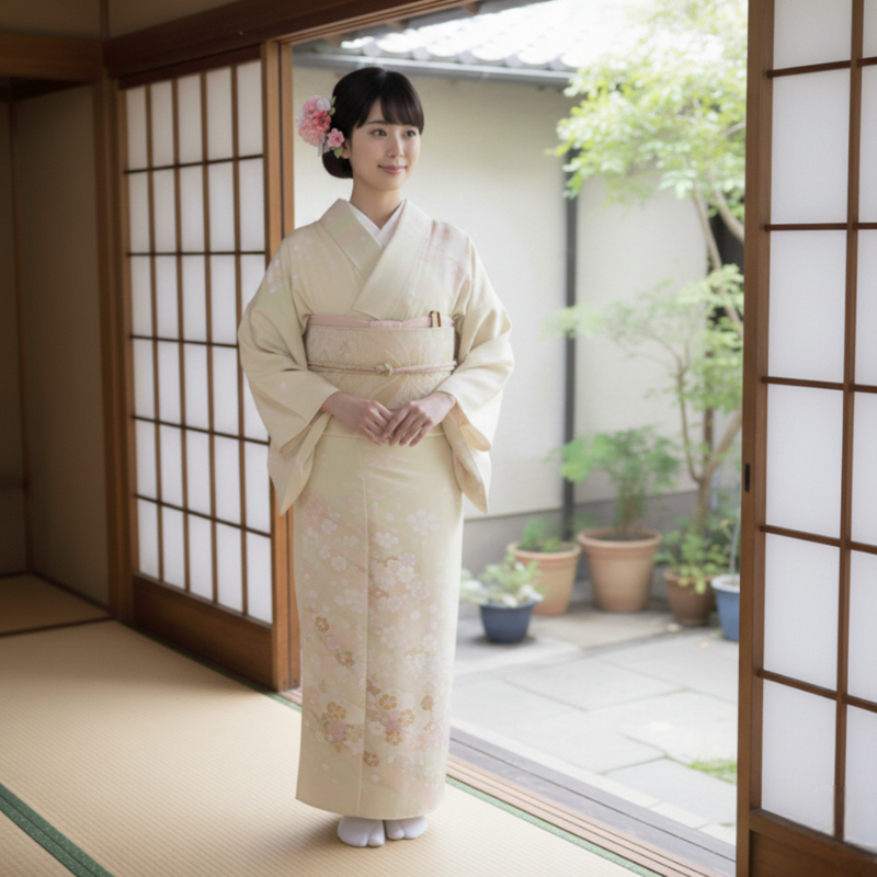 Bijoux fleur kanzashi