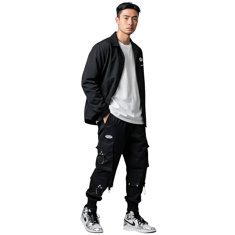 Pantalon cargo style japonais