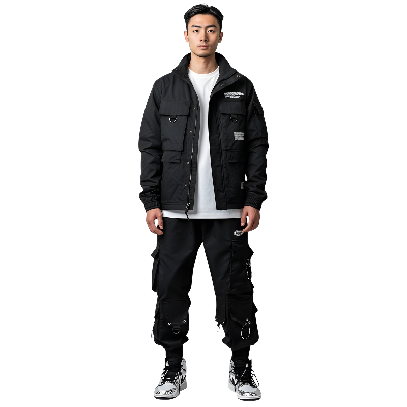 Pantalon cargo style japonais