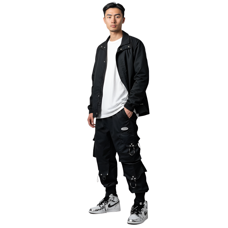 Pantalon cargo style japonais