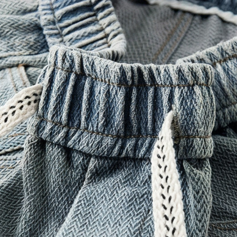 Streetwear denim shorts