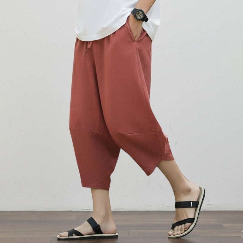Pantalon japonais court homme