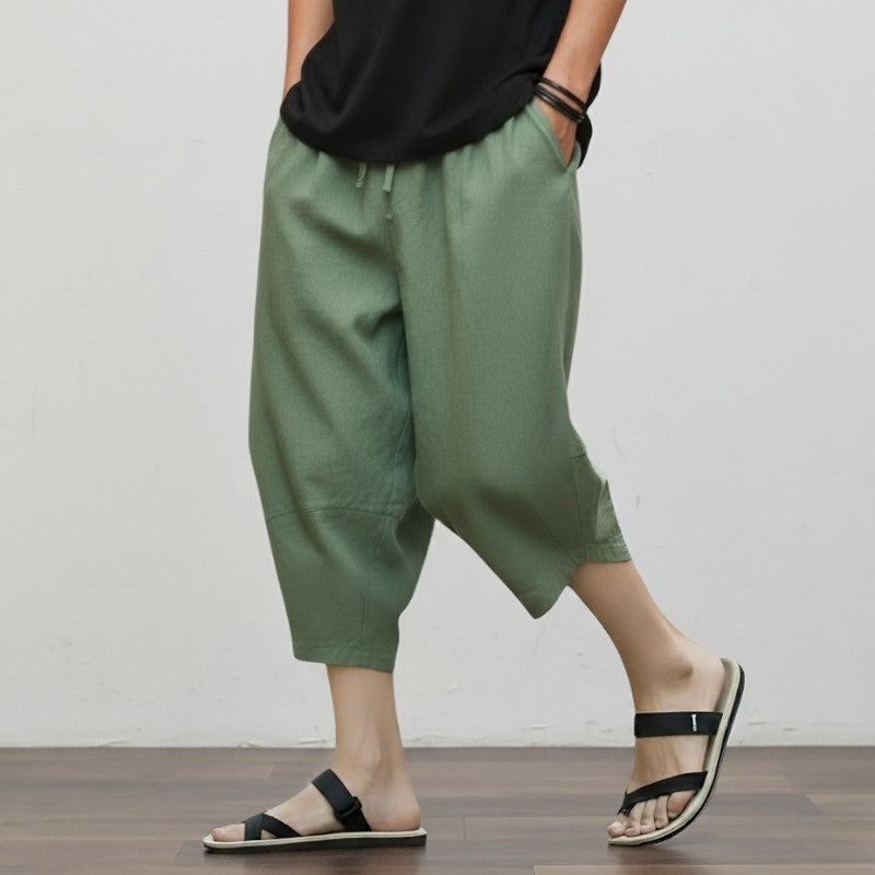 Pantalon japonais court homme