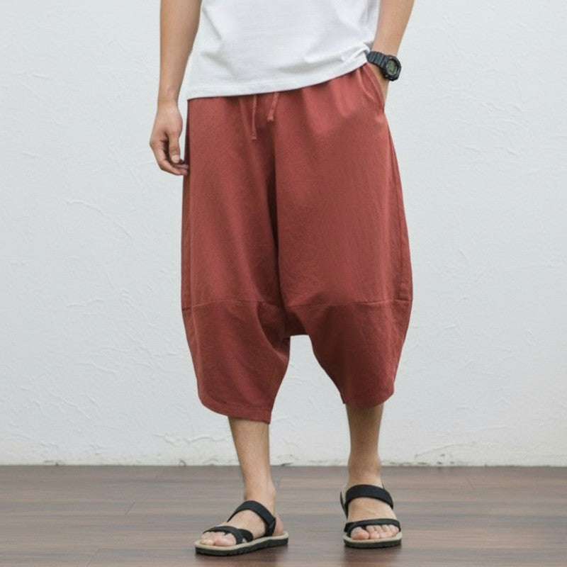 Pantalon japonais court homme