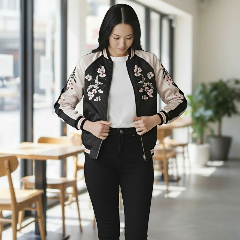 Veste brodée japonaise femme