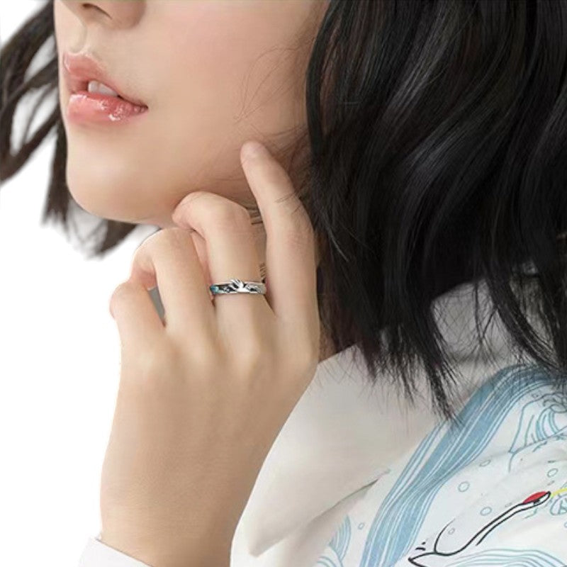 Bague homme vague japonaise