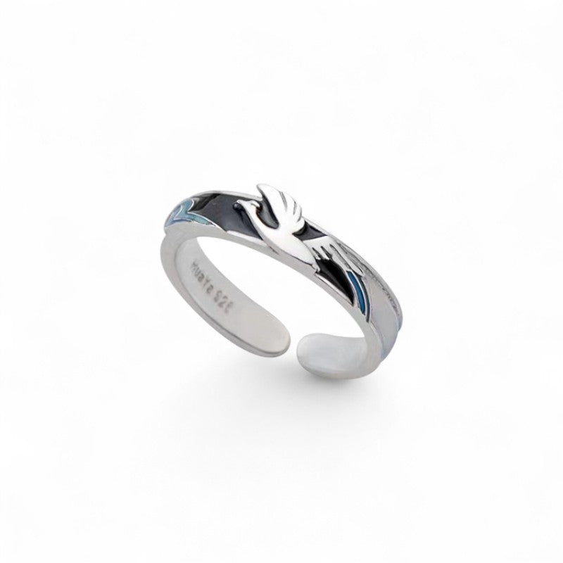 Bague homme vague japonaise