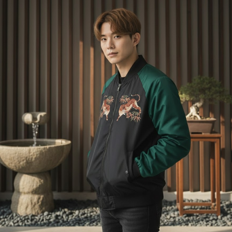 Veste vintage japonaise brodée