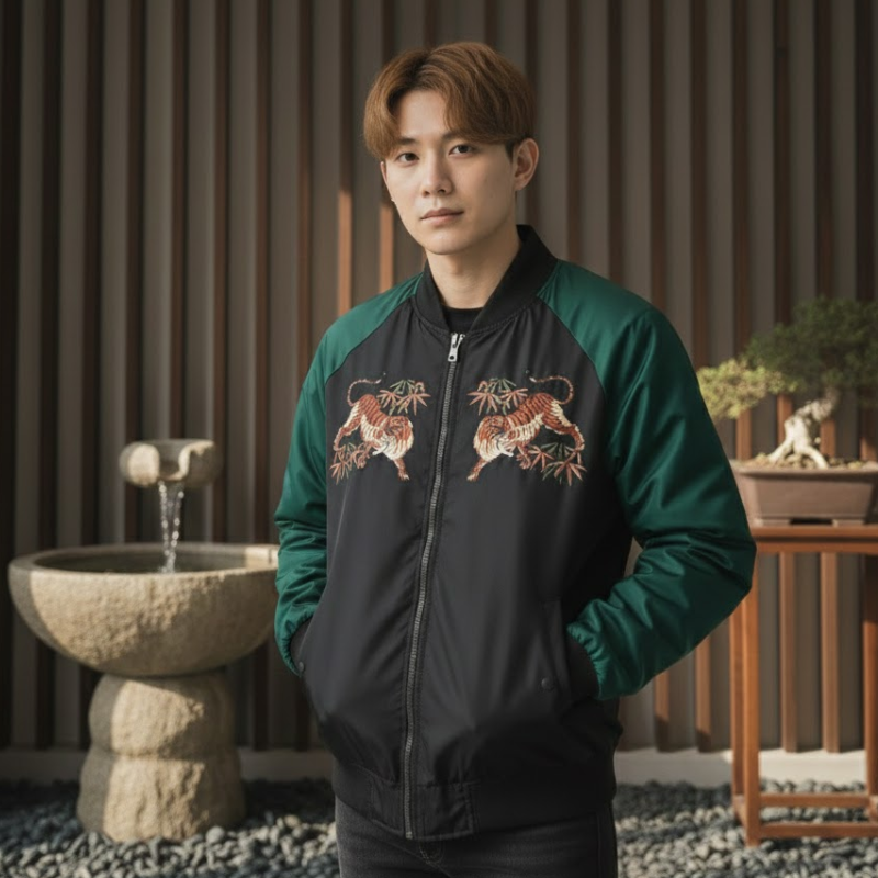 Veste vintage japonaise brodée