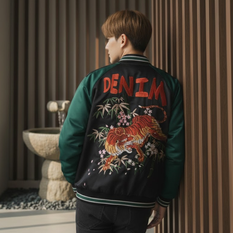 Veste vintage japonaise brodée